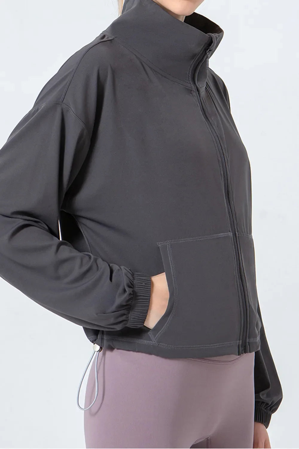 Drawstring Zip Up Outerwear for Active & Stylish Looks | Comfortable & Opaque