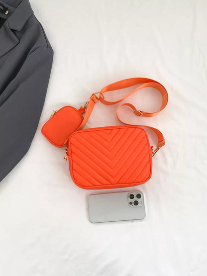 Chevron Quilted Crossbody Bag