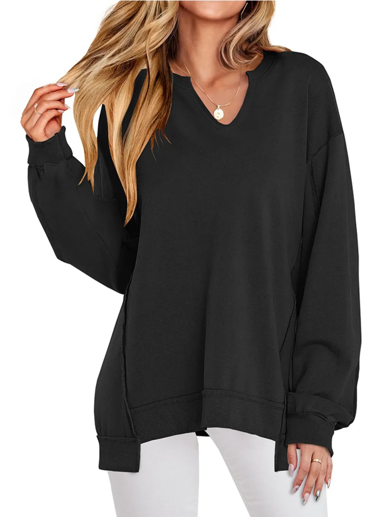 Notched Long Sleeve
