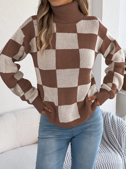 Checkered Turtleneck