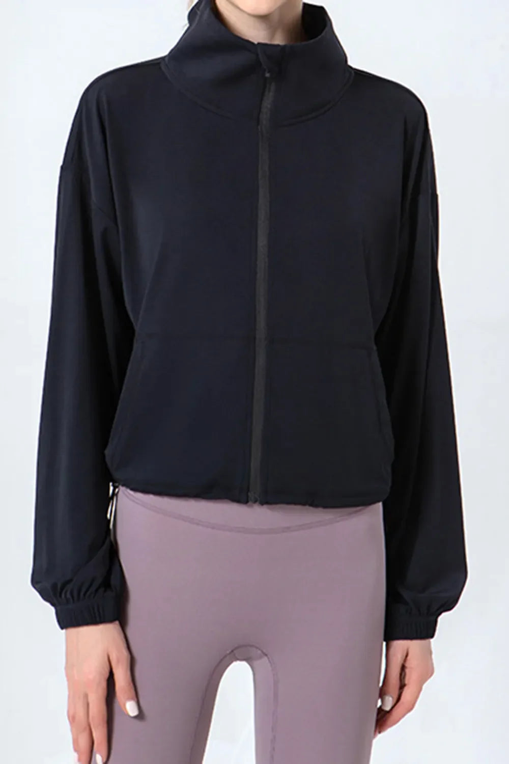 Drawstring Zip Up Outerwear for Active & Stylish Looks | Comfortable & Opaque