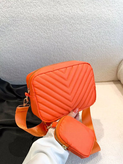 Chevron Quilted Crossbody Bag