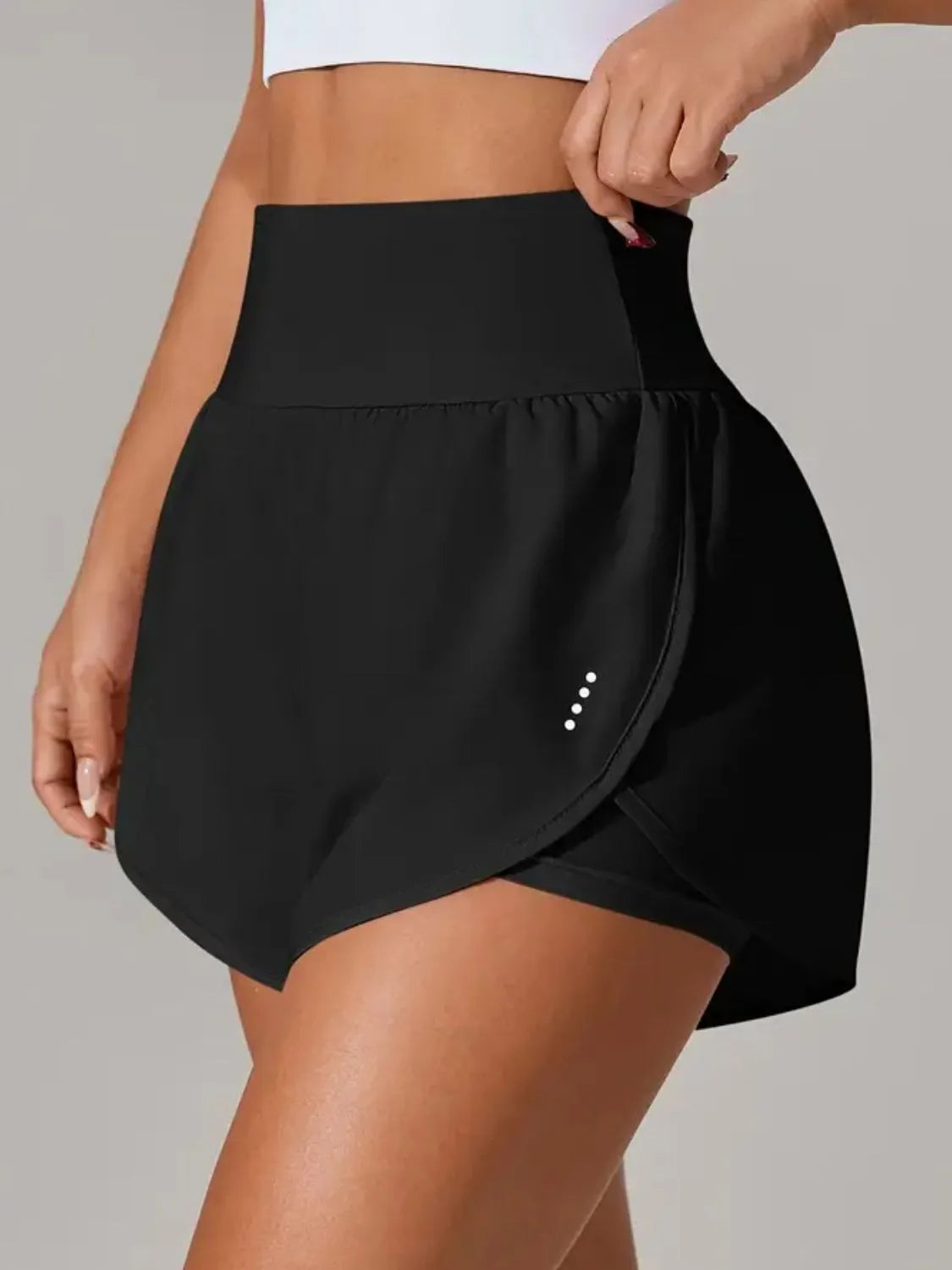 Pocketed High Waist Active Shorts - Comfortable & Stylish Workout Wear