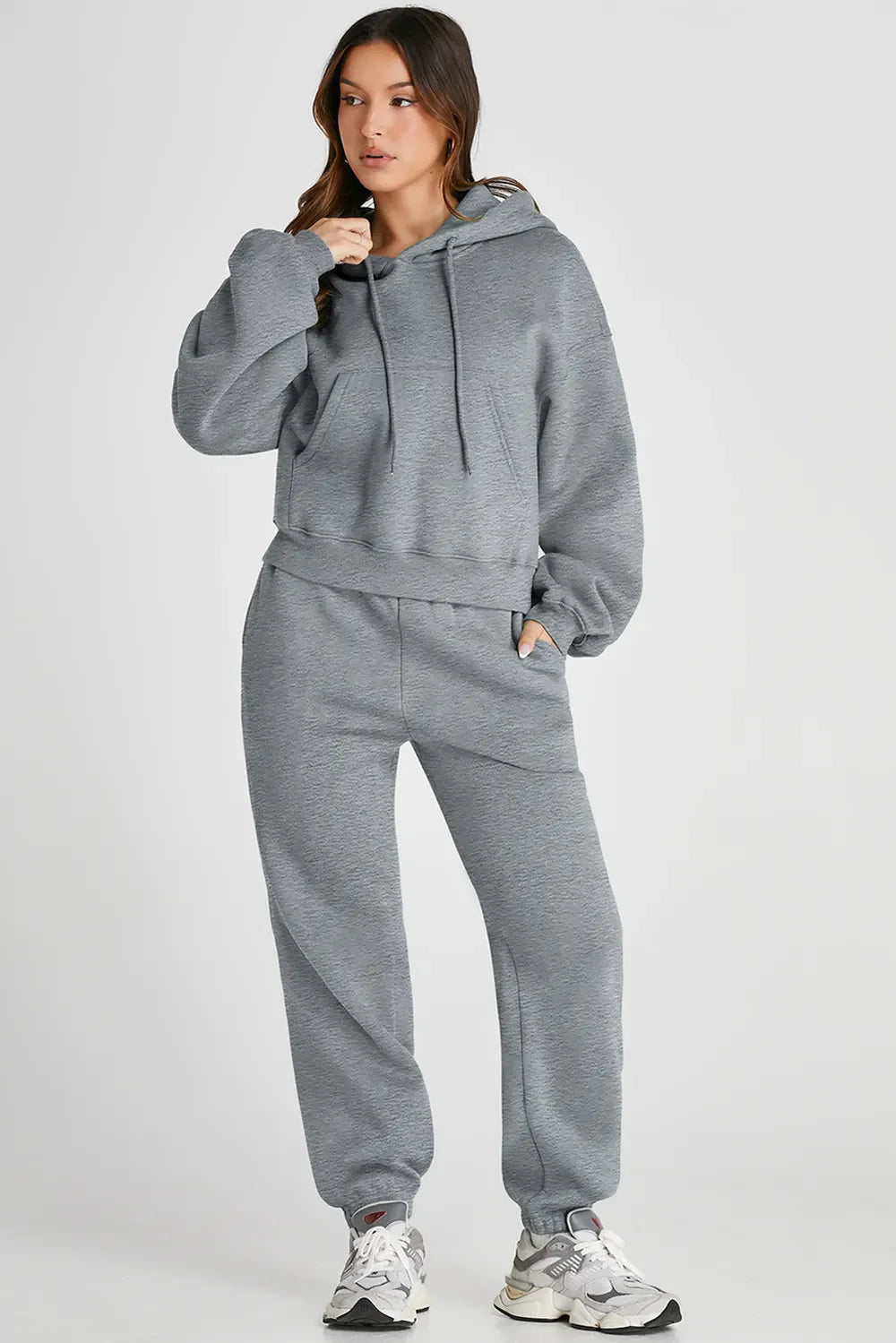 Dropped Shoulder Hooded Top