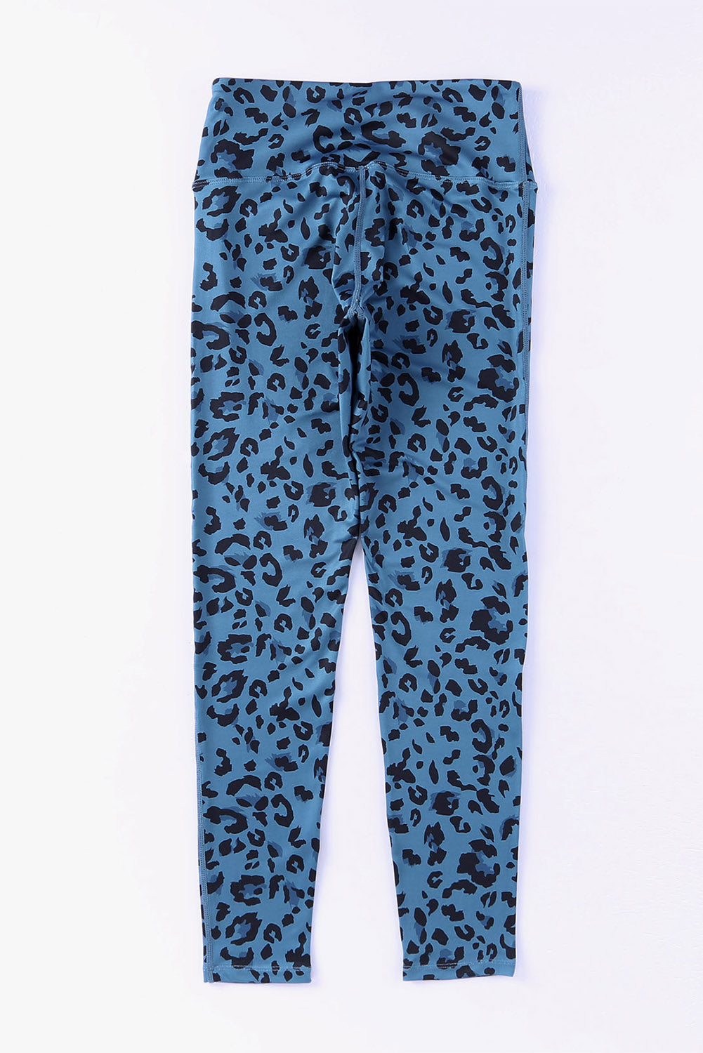 Leopard Print Wide Waistband Leggings - Casual Leggings for Women