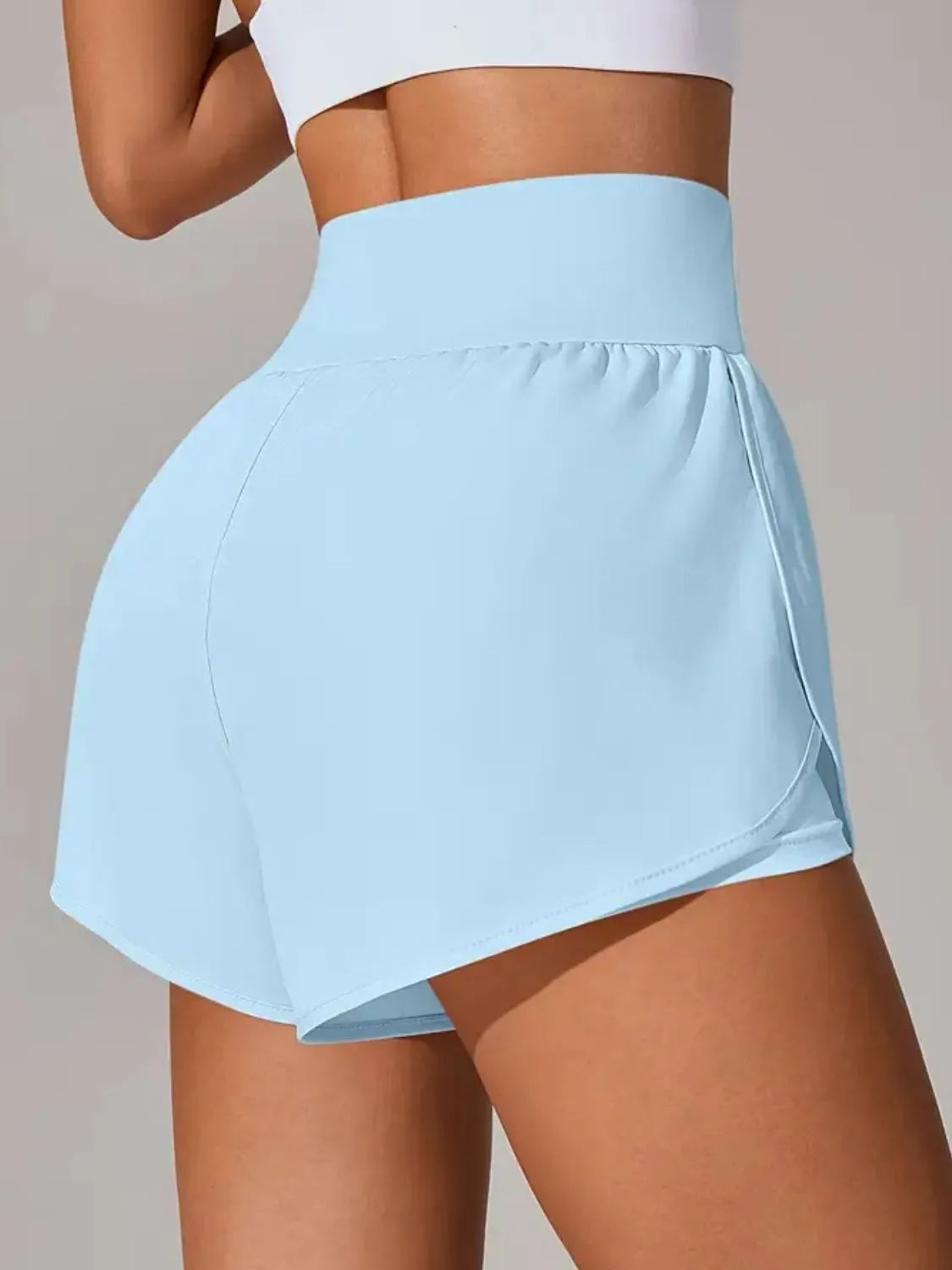 Pocketed High Waist Active Shorts - Comfortable & Stylish Workout Wear