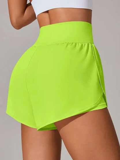 Pocketed High Waist Active Shorts - Comfortable & Stylish Workout Wear