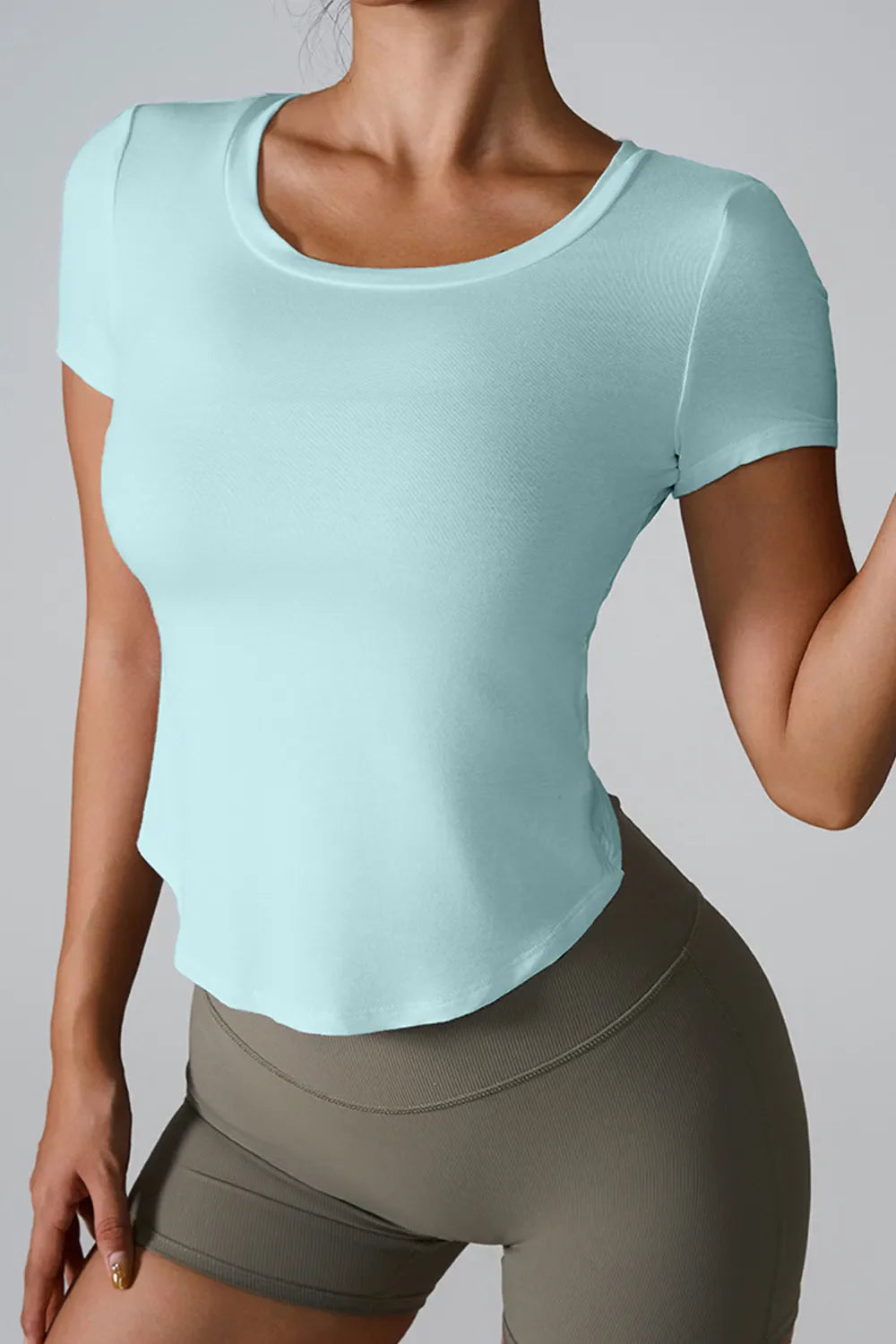 Cutout Round Neck