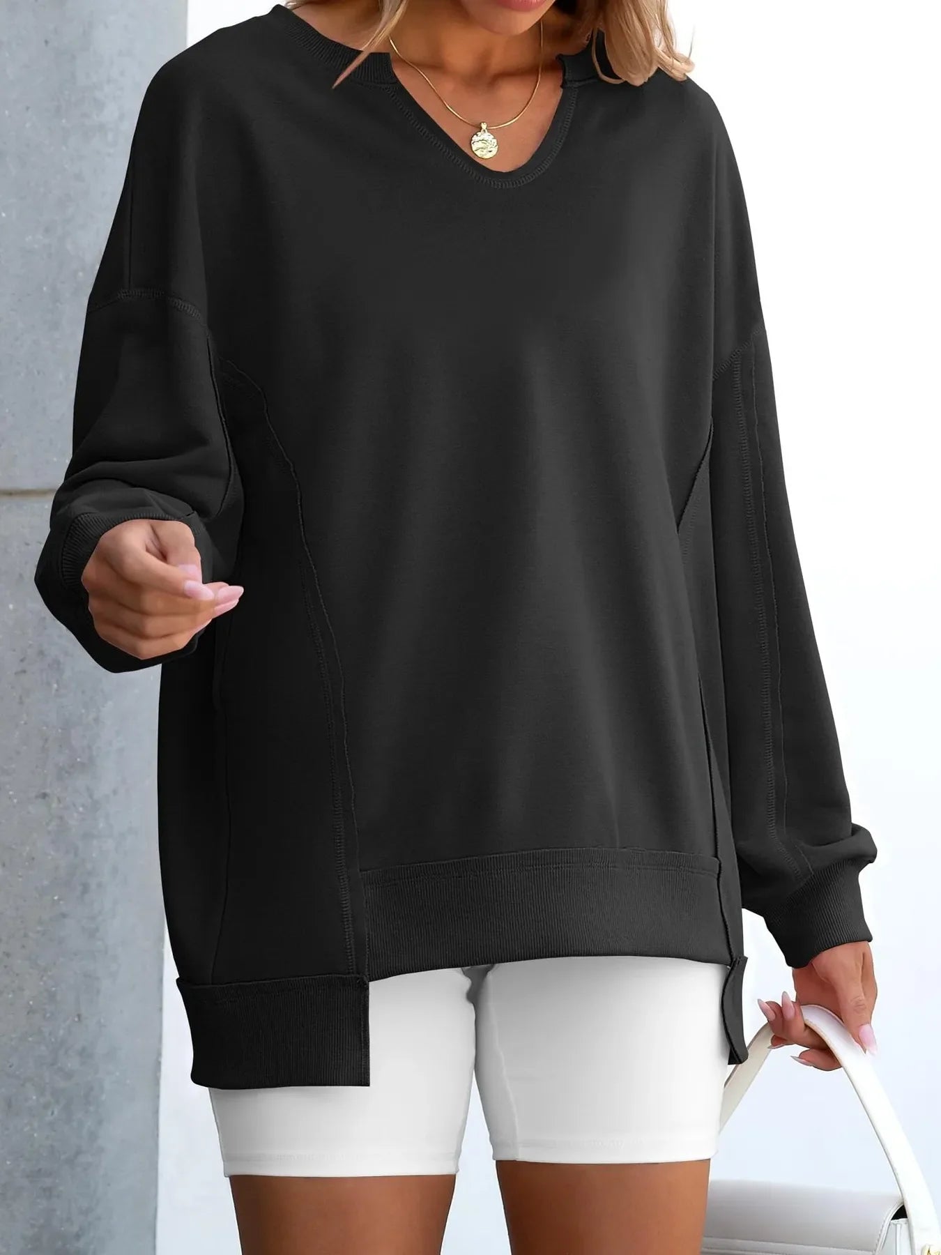 Notched Long Sleeve