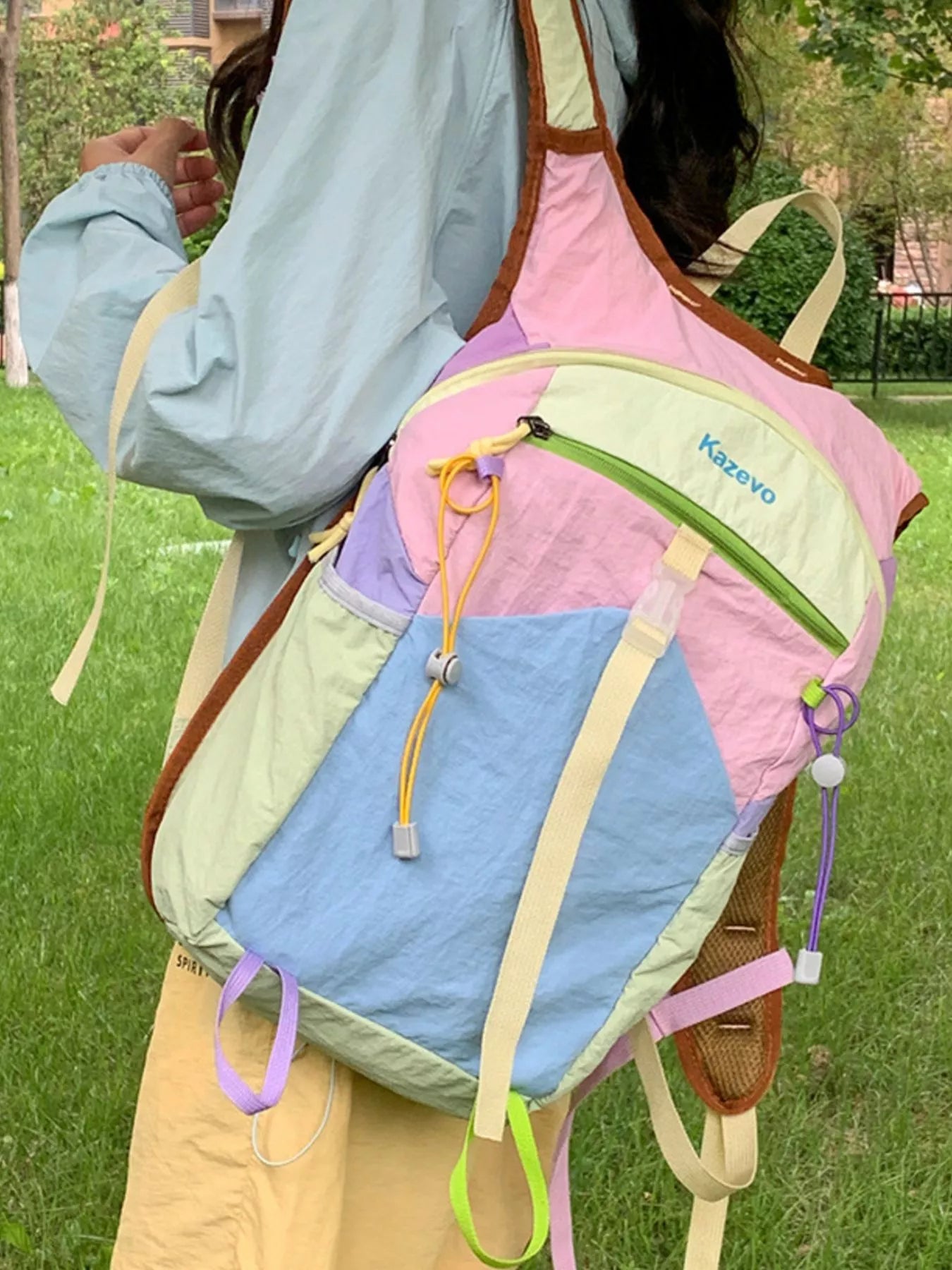 Lightweight Color Block Backpack