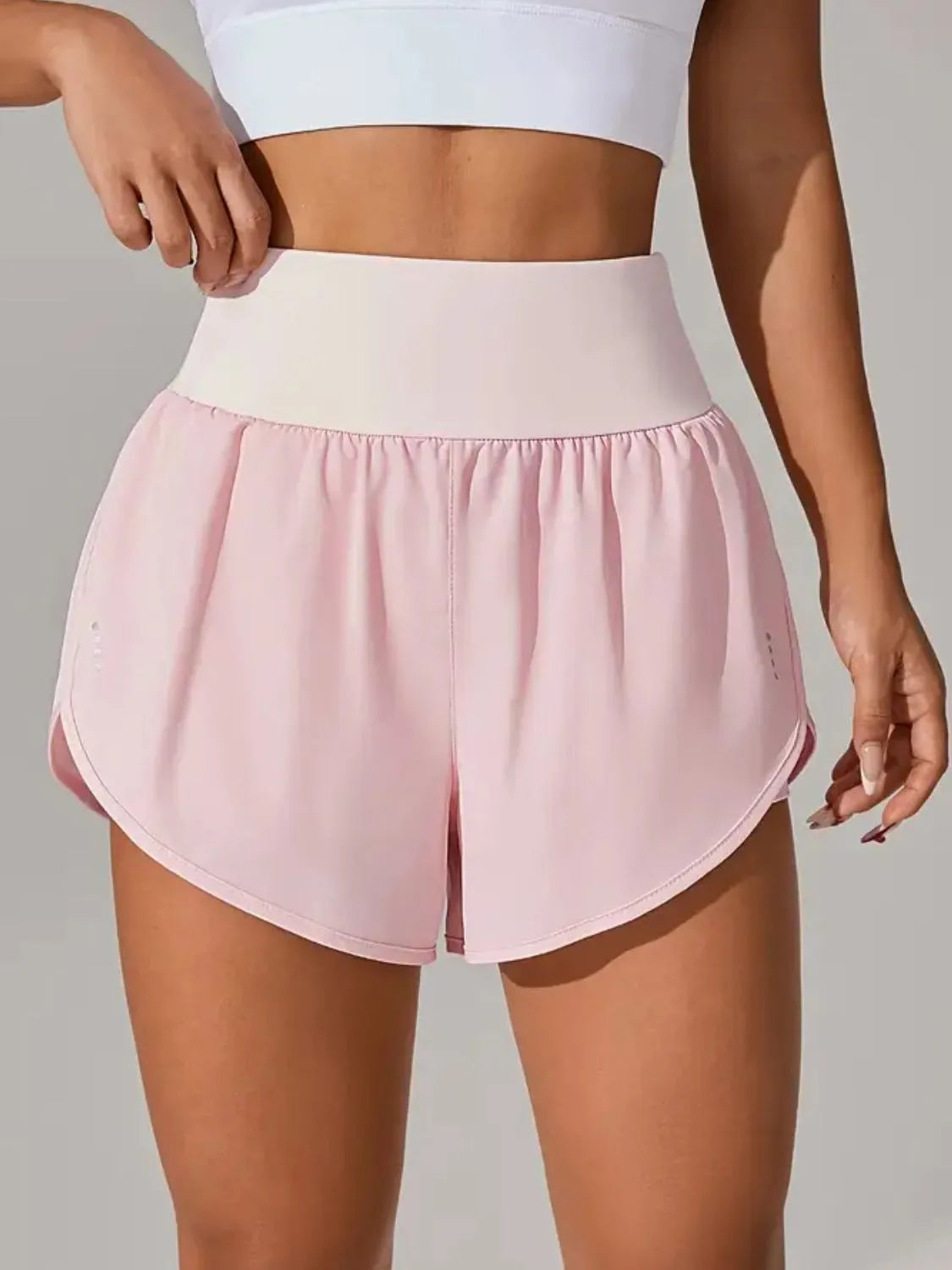 Pocketed High Waist Active Shorts - Comfortable & Stylish Workout Wear