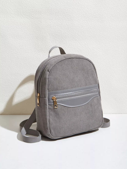 Casual Corduroy Backpack