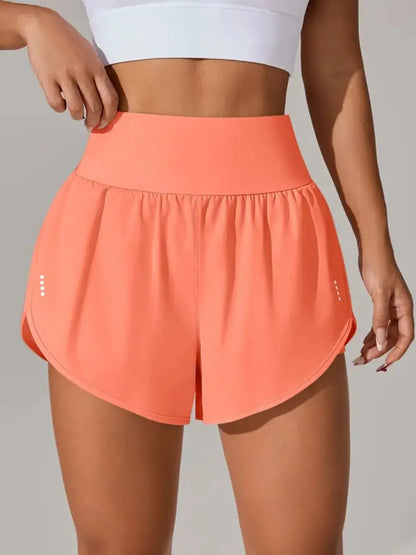 Pocketed High Waist Active Shorts - Comfortable & Stylish Workout Wear