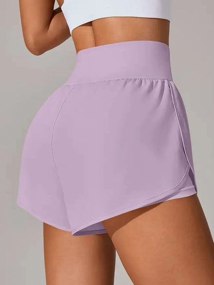 Pocketed High Waist Active Shorts - Comfortable & Stylish Workout Wear