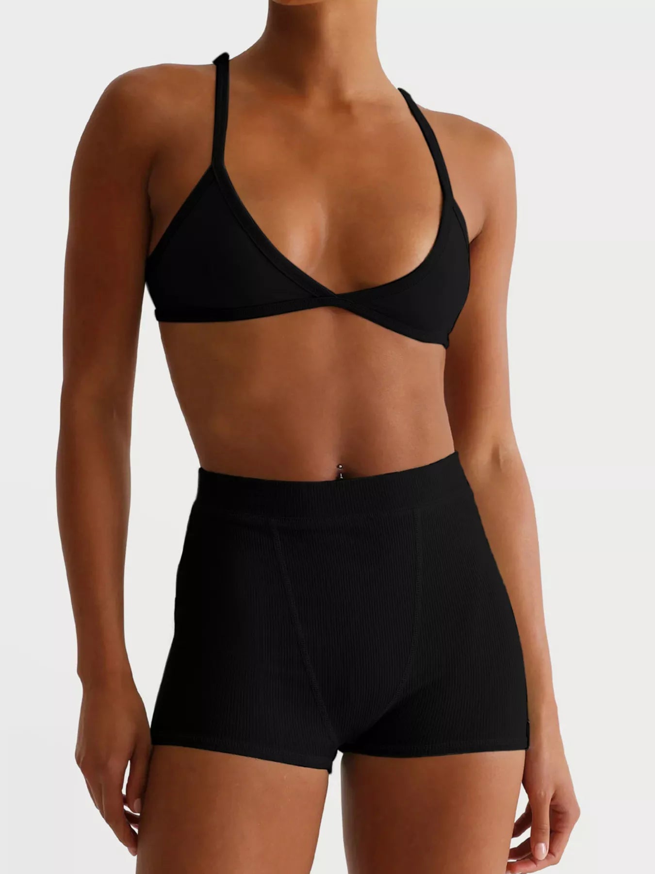 Seamless Bra and High Waist Shorts set