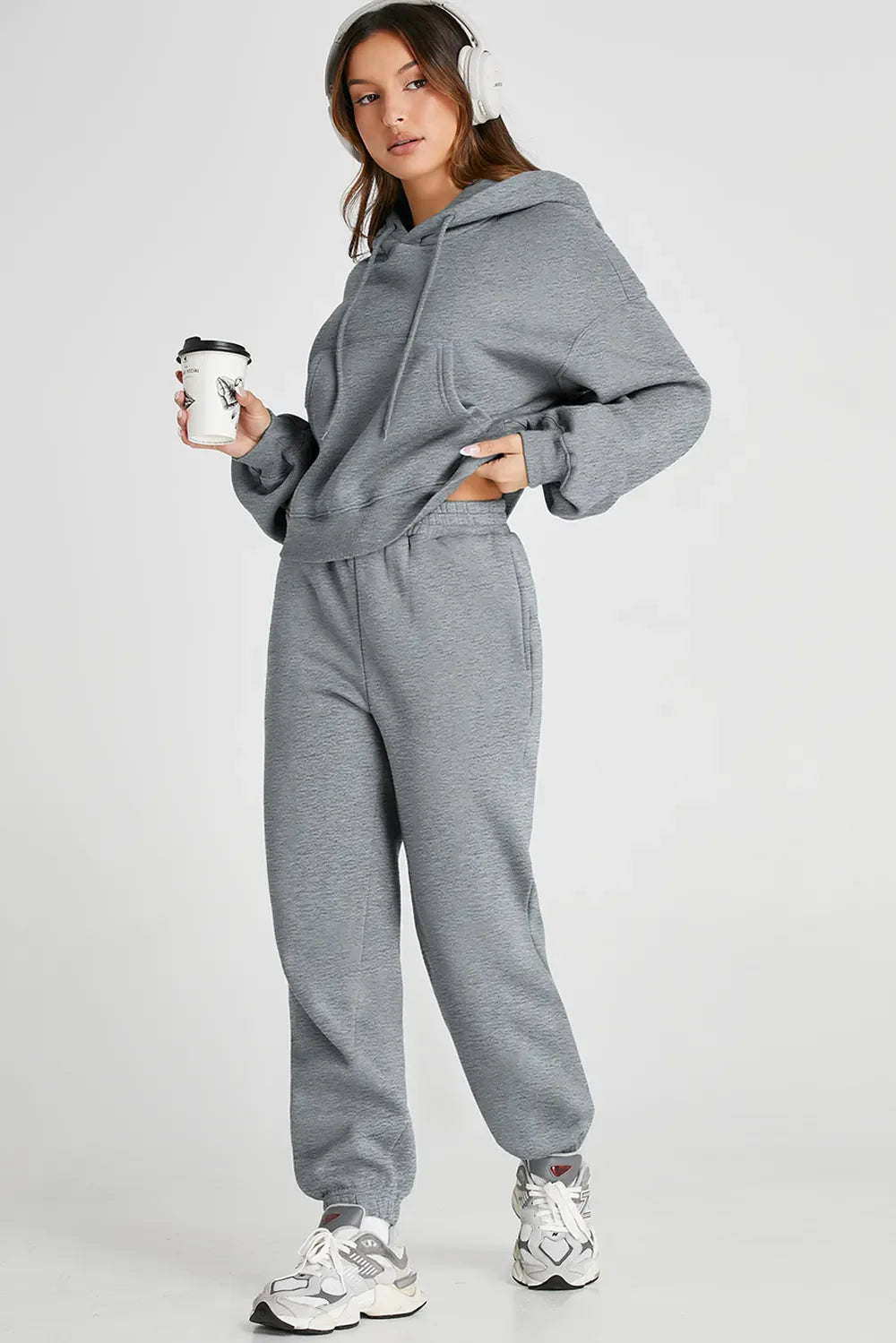 Dropped Shoulder Hooded Top