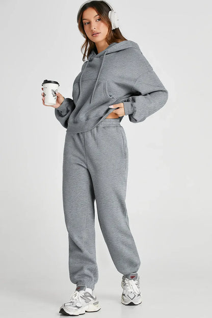 Dropped Shoulder Hooded Top
