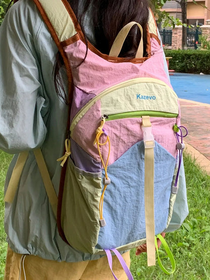 Lightweight Color Block Backpack