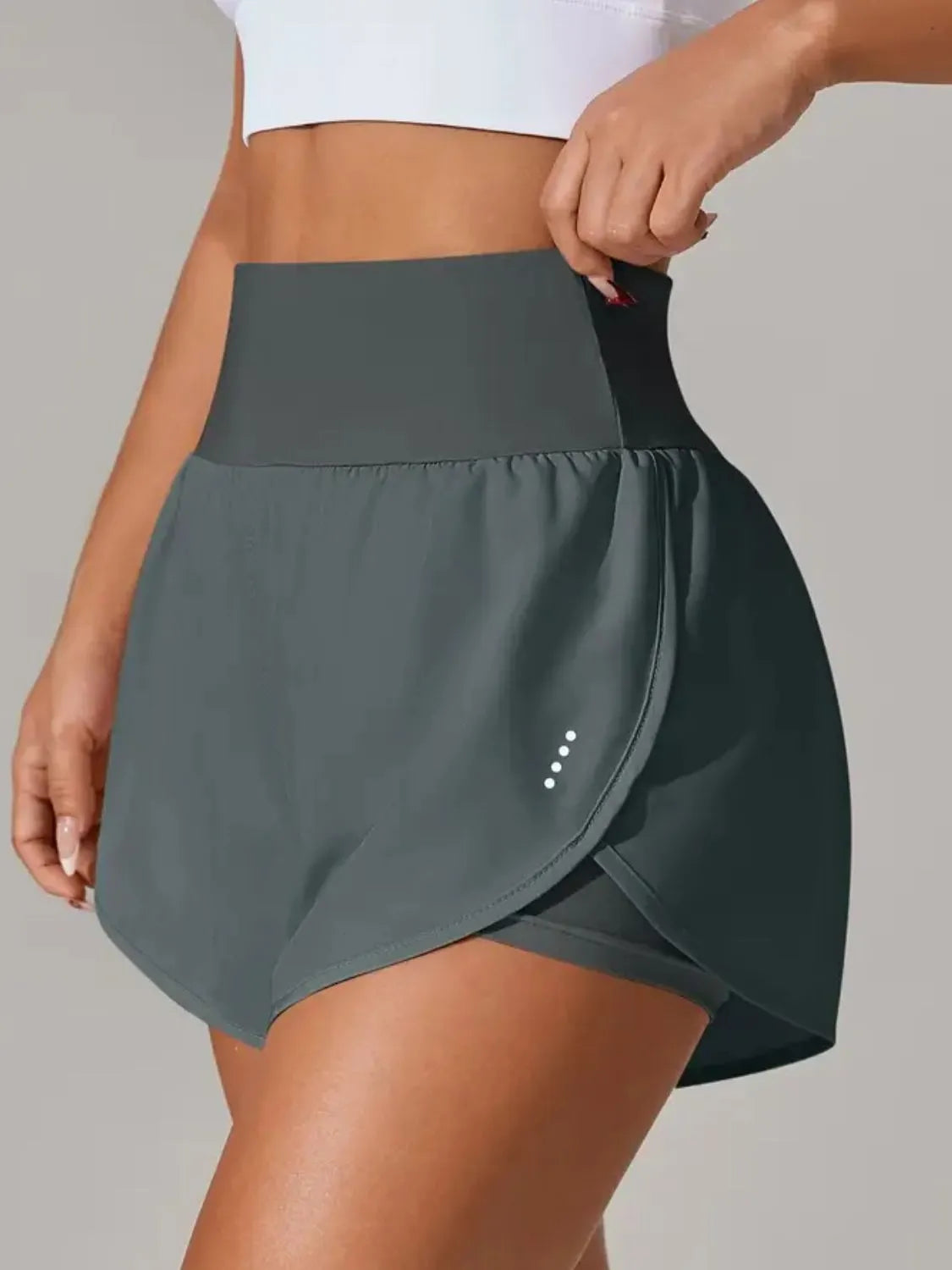 Pocketed High Waist Active Shorts - Comfortable & Stylish Workout Wear