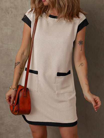 Round Neck Cap Sleeve
