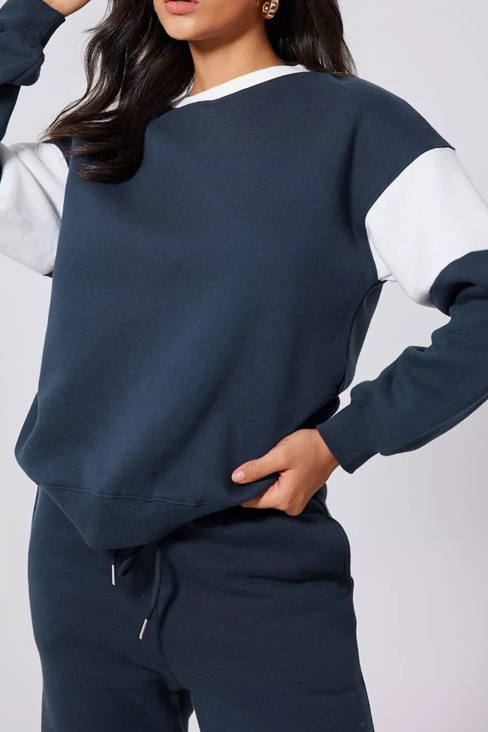 Drop Shoulder Loose Sweatshirt