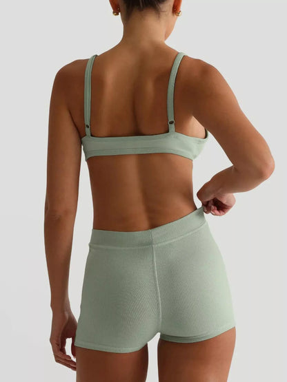 Seamless Bra and High Waist Shorts set