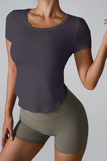 Cutout Round Neck
