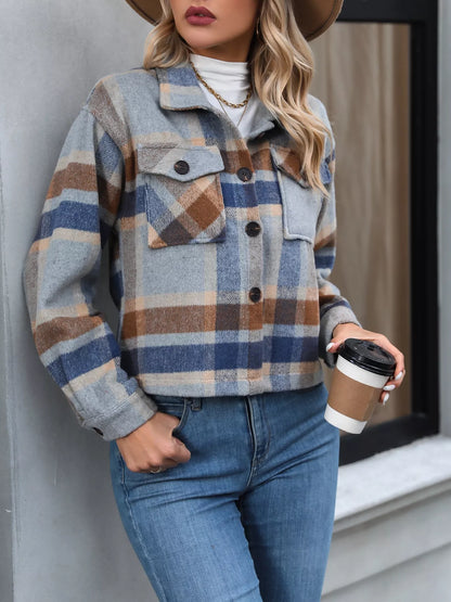 Plaid Oversized Button-Up