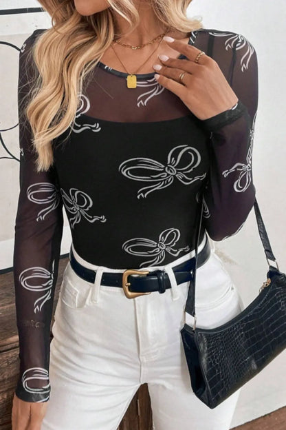 Bow Round Neck