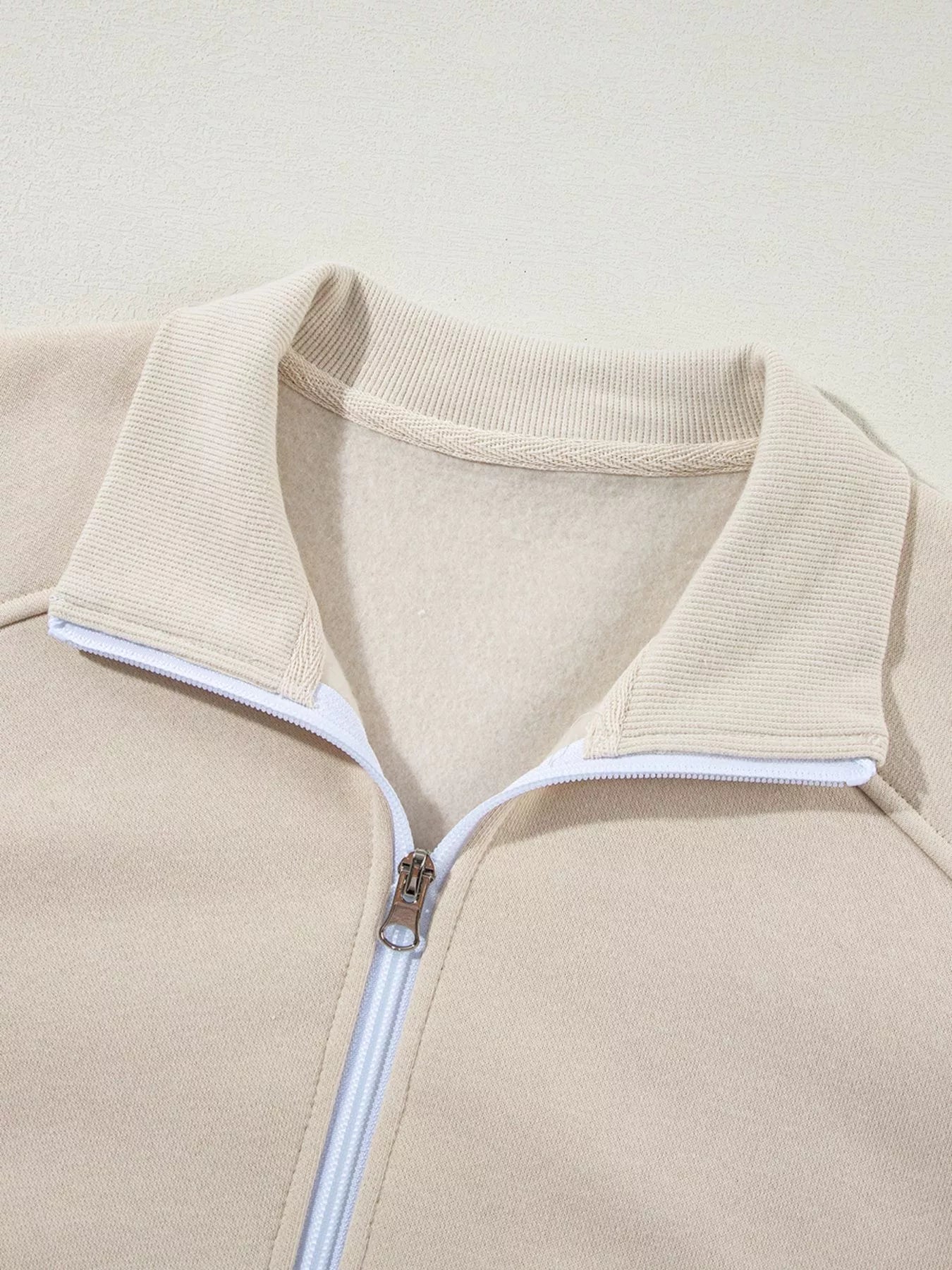 Drop Shoulder Zip Up Jacket