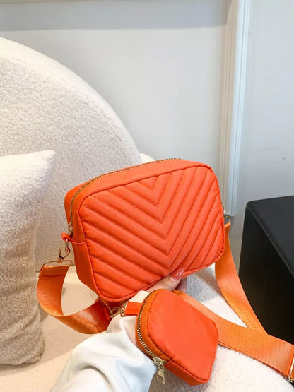 Chevron Quilted Crossbody Bag