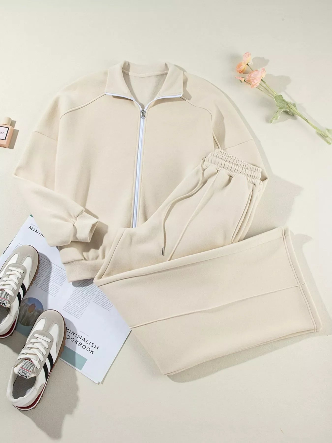 Drop Shoulder Zip Up Jacket