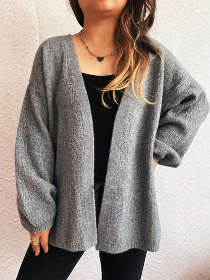 Open Front Long Sleeve Cardigan