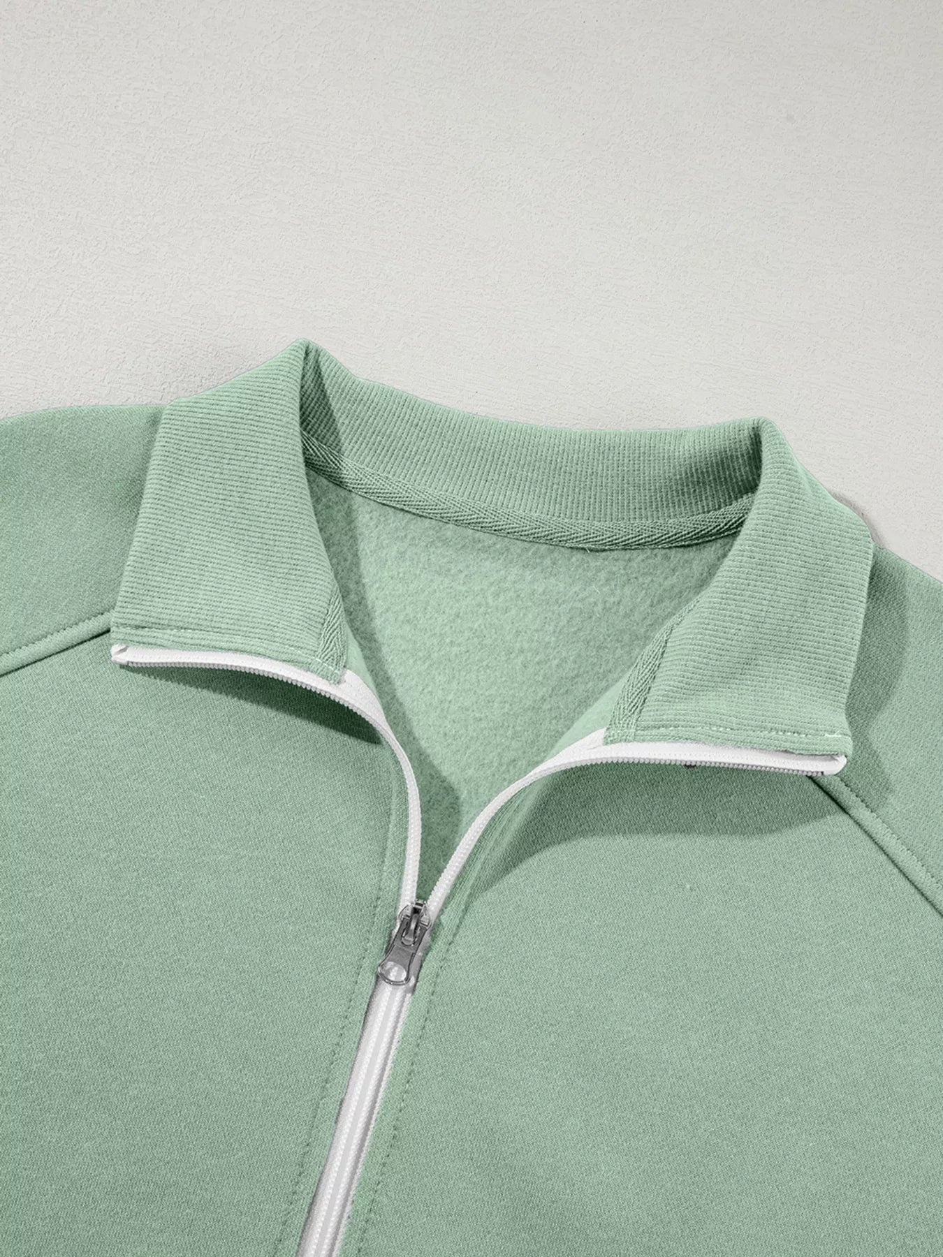 Drop Shoulder Zip Up Jacket