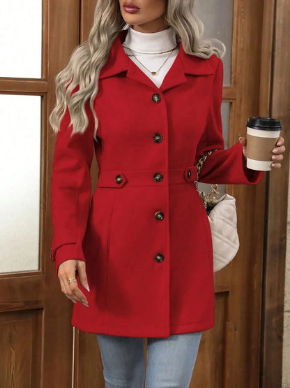 Button Up Long Sleeve Coat