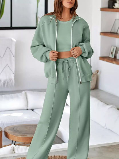 Drop Shoulder Zip Up Jacket