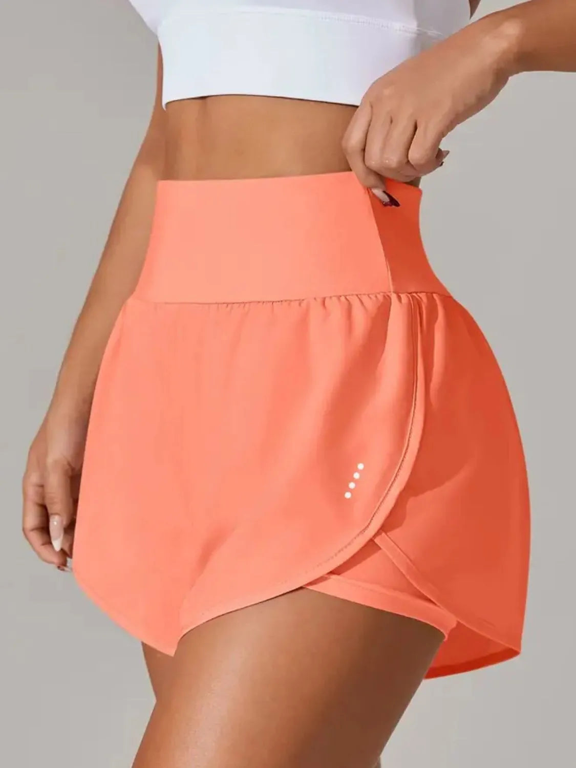 Pocketed High Waist Active Shorts - Comfortable & Stylish Workout Wear