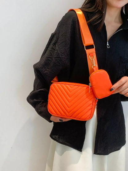 Chevron Quilted Crossbody Bag
