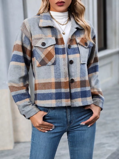 Plaid Oversized Button-Up