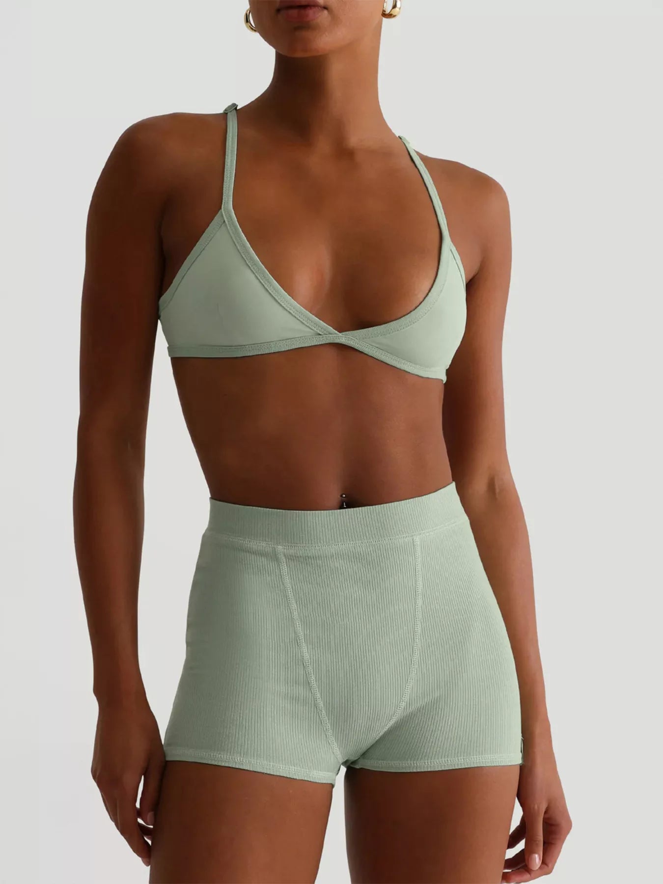 Seamless Bra and High Waist Shorts set