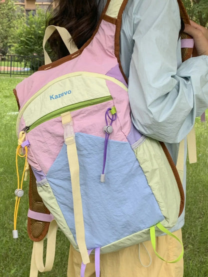 Lightweight Color Block Backpack
