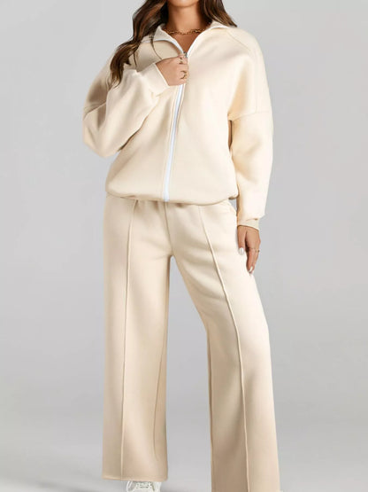Drop Shoulder Zip Up Jacket