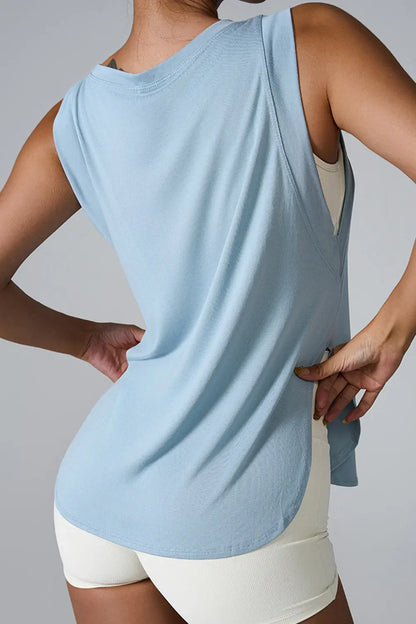 Slit Round Neck
