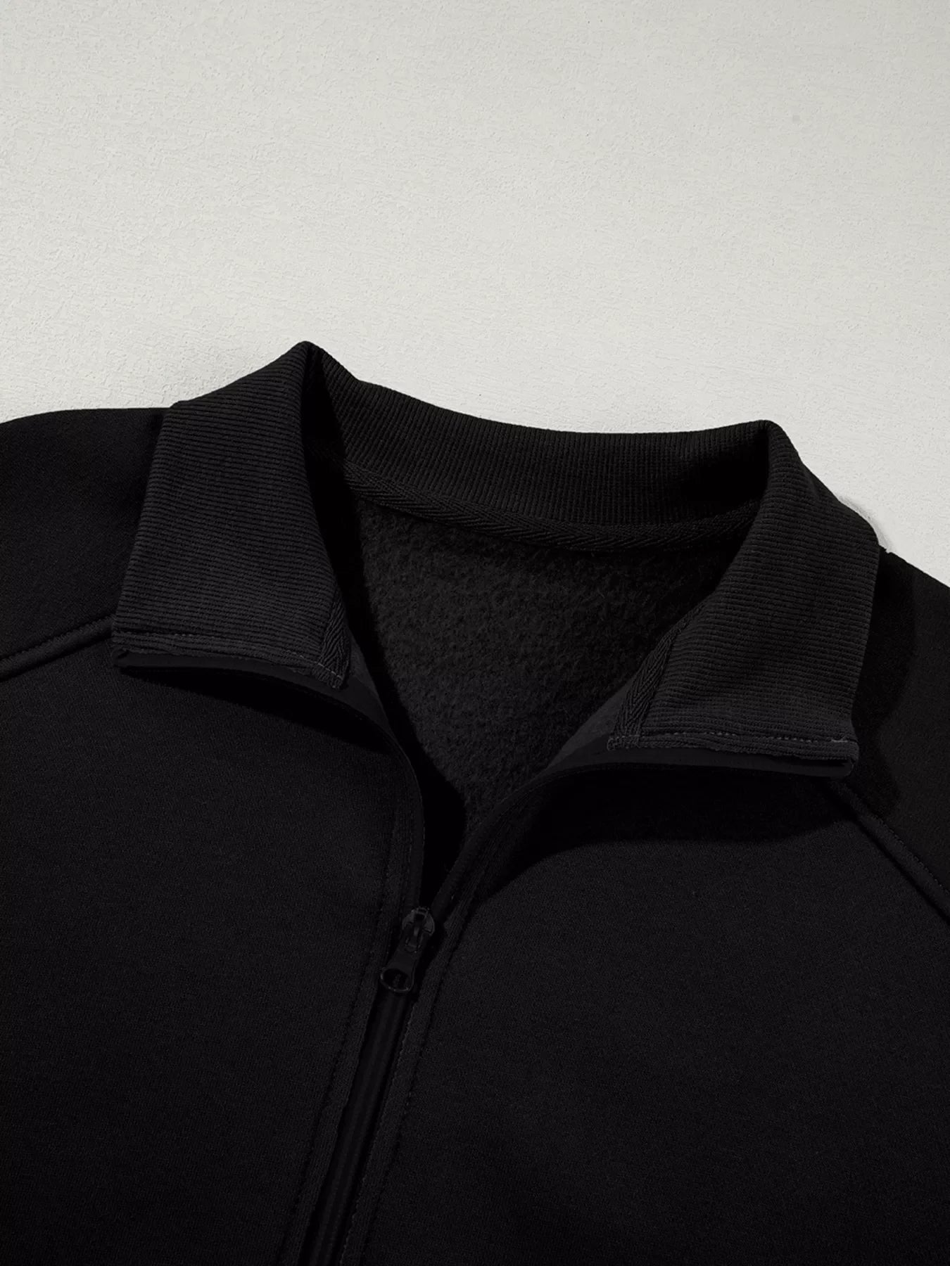 Drop Shoulder Zip Up Jacket