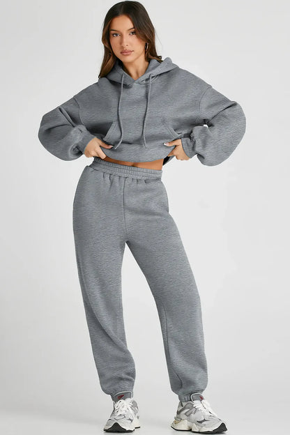 Dropped Shoulder Hooded Top