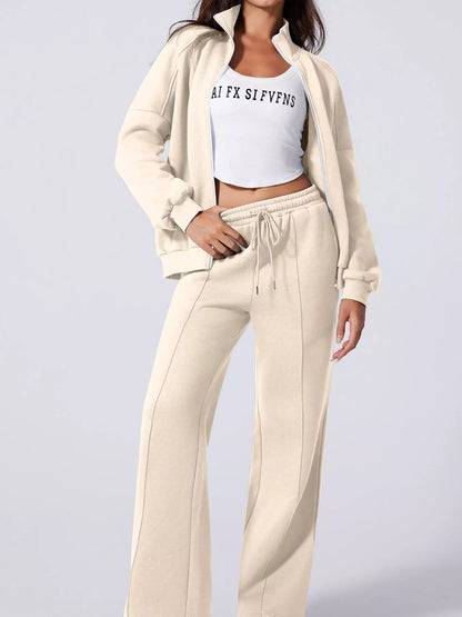 Drop Shoulder Zip Up Jacket