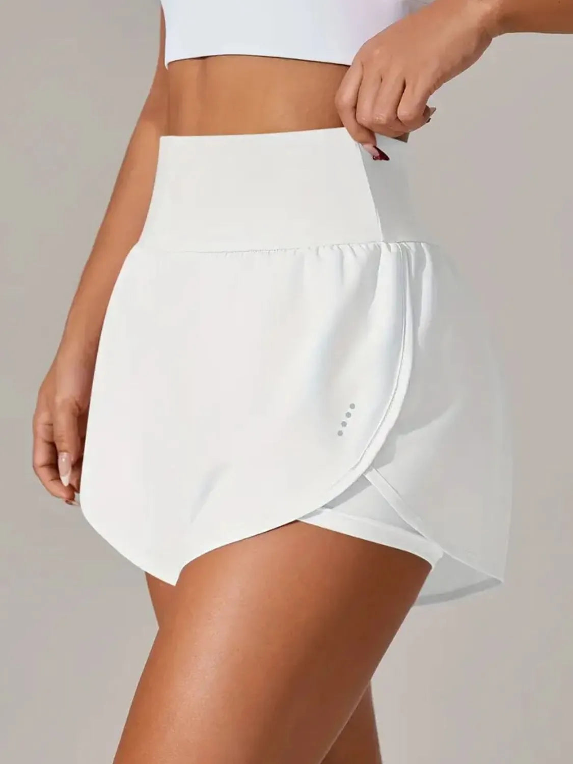 Pocketed High Waist Active Shorts - Comfortable & Stylish Workout Wear