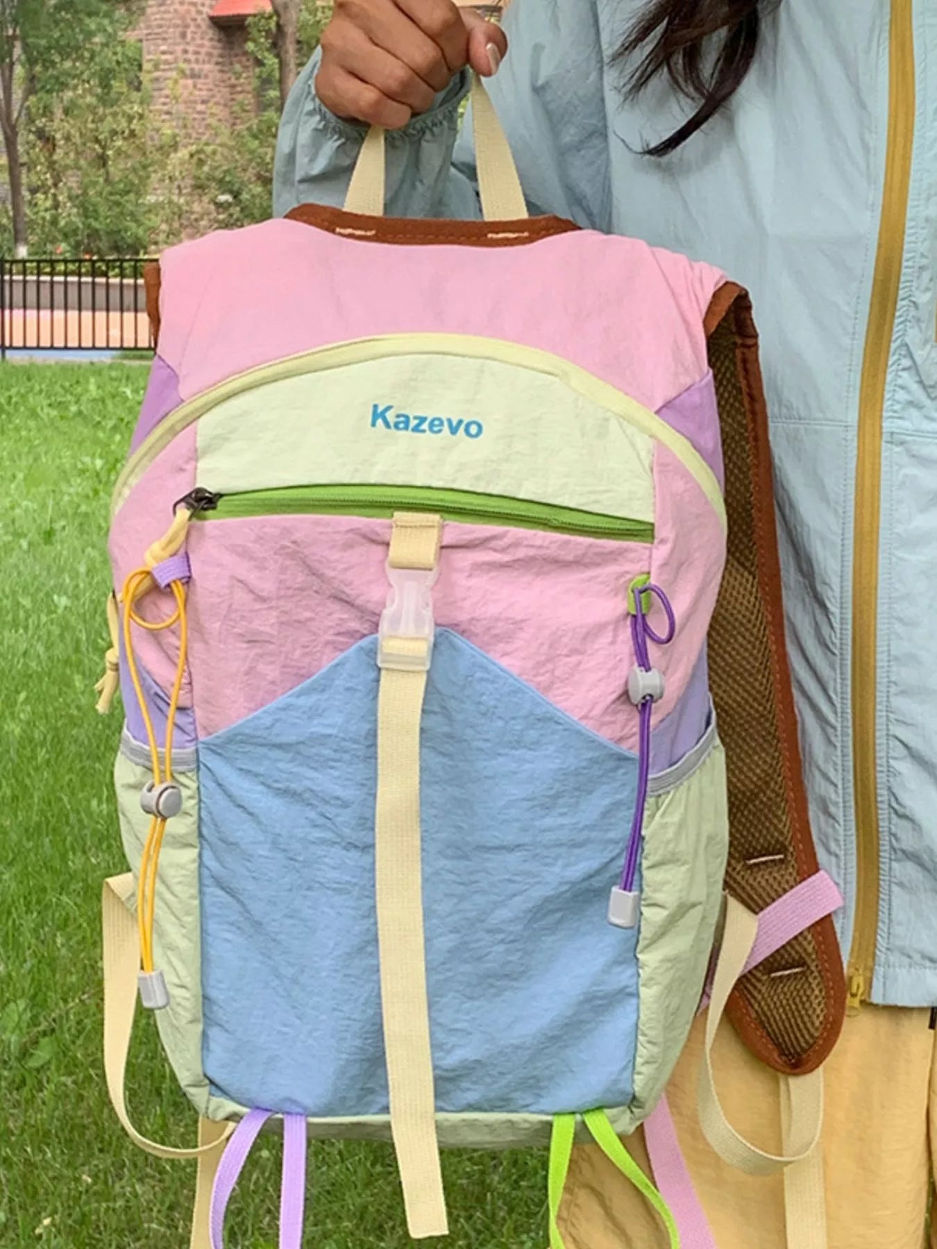 Lightweight Color Block Backpack