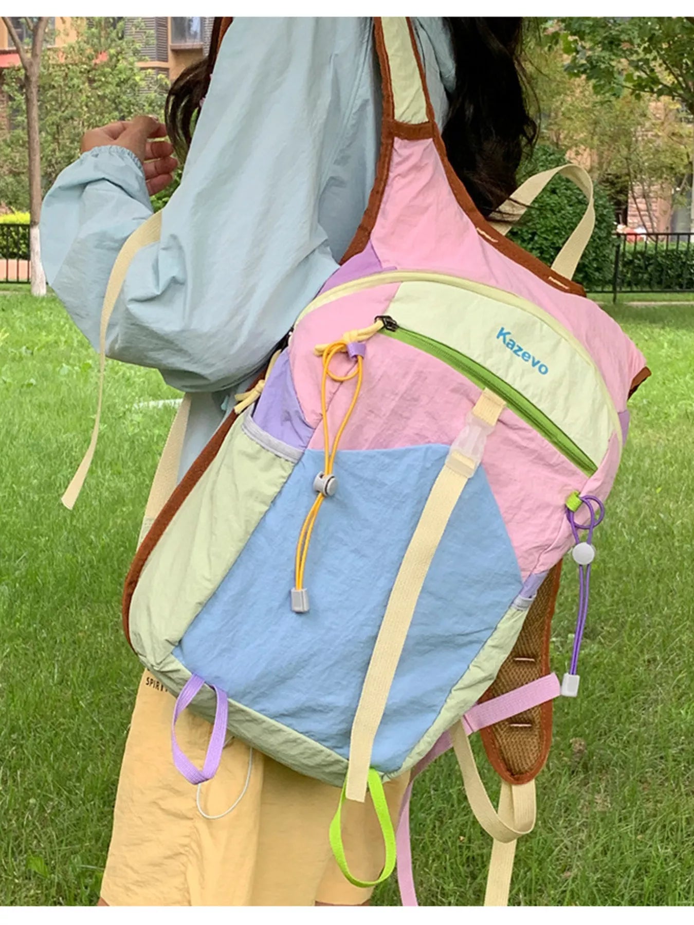 Lightweight Color Block Backpack