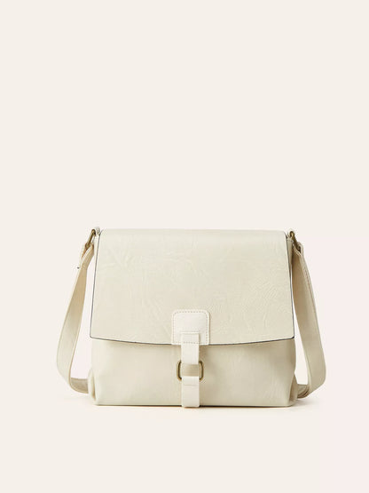 Vintage Buckle Flap Crossbody Bag